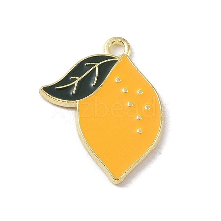 Golden Plated Alloy Enamel Pendants FIND-M015-01G-B-1