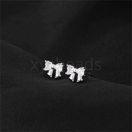 Fashionable 999 Silver Butterfly Stud Earrings for Women PI2951-2-1