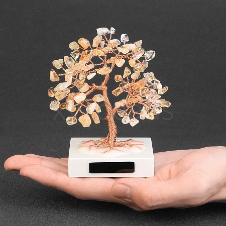 Natural Yellow Quartz Wealth Tree Sculpture PW-WG89A9B-05-1