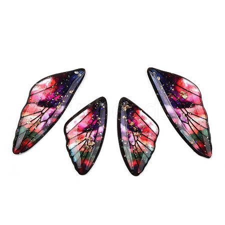 Transparent Resin Wing Pendants Set RESI-TAC0021-01C-1