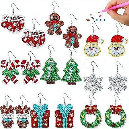 DIY Christmas Earring Diamond Painting Kit PW-WG1631C-04-1