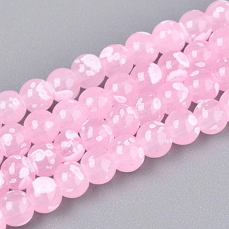 Baking Paint Glass Beads Strands DGLA-N015-4mm-02-1