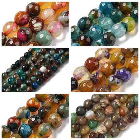 Natural Agate Beads Strands G-C082-A01-M-1