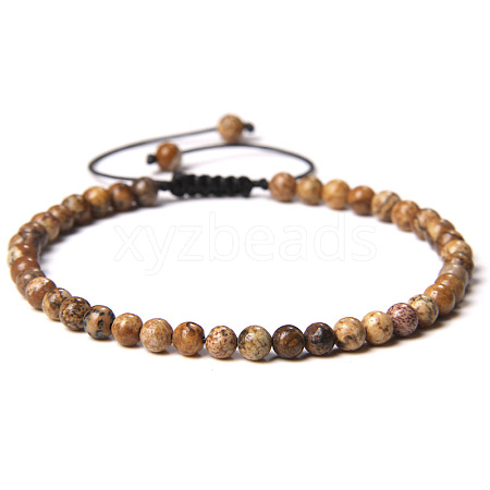 Adjustable Women's Picture Jasper Beaded Bracelet LS-CN3407-33-1