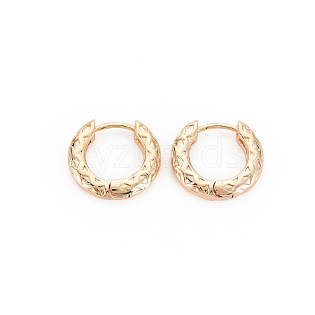 Brass Huggie Hoop Earring KK-S364-278-1