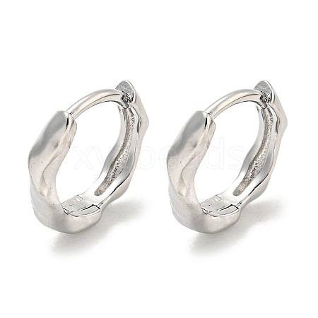 Brass Hoop Earrings EJEW-L211-010B-P-1