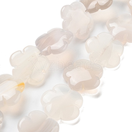 Natural White Agate Beads Strands G-F769-G01-02-1