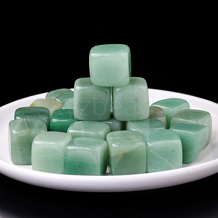 100g Cube Natural Green Aventurine Beads PW-WG41404-02-1