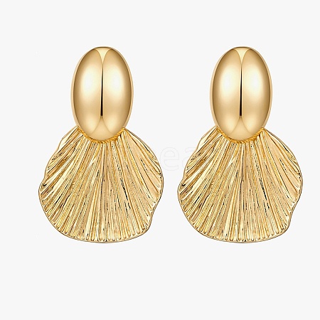 Brass Dangle Stud Earrings FS-WGF18BB-02-1