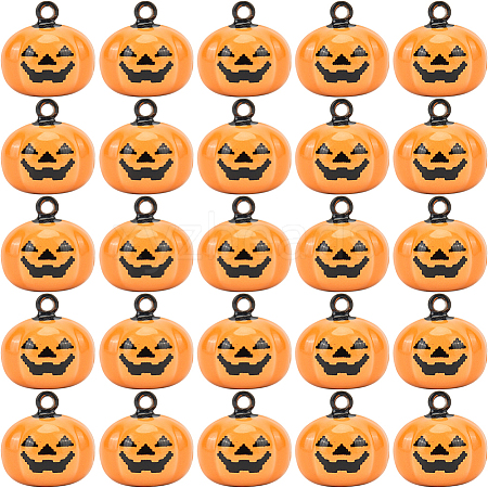 20Pcs Halloween Pumpkin Bell  KKB-GF0001-01-1