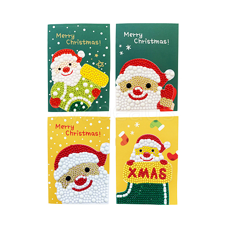 8 Books Mini Christmas DIY Diamond Painting Notebook Kits DIAM-PW0010-12D-1