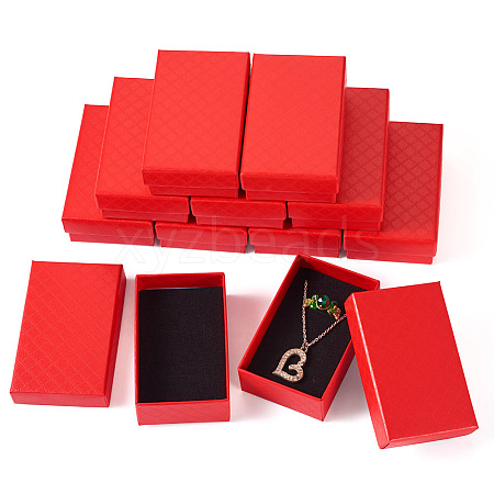 Rectangle Cardboard Paper Jewelry Box CON-TAC0015-01D-1