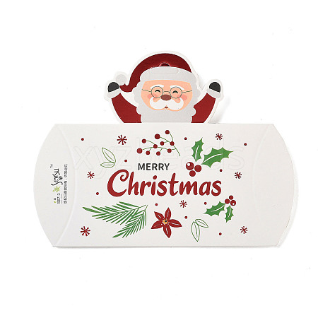 Christmas Theme Paper Pillow Gift Boxes X-CON-B012-03-1