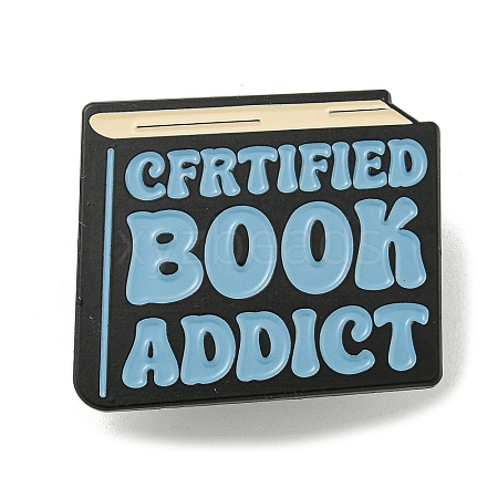 Book Addict Zinc Alloy Brooches JEWB-A023-01F-1