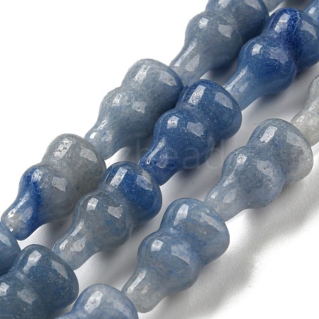 Dyed & Heated Natural Blue Aventurine Beads Strands G-C039-A10-1