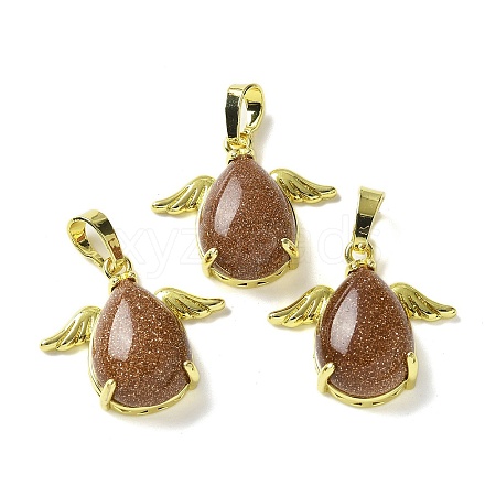 Synthetic Goldstone Pendants KK-F888-01G-23-1