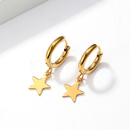 Fashionable Classic Star Hoop Earrings with High-end BA7601-1