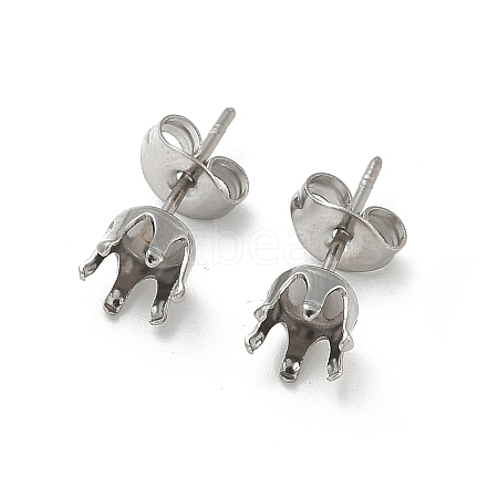 316 Surgical Stainless Steel Stud Earring Findings STAS-Z118-03P-03-1