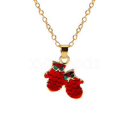 Christmas Alloy Enamel Pendant Necklaces FS-WGA5363-14-1