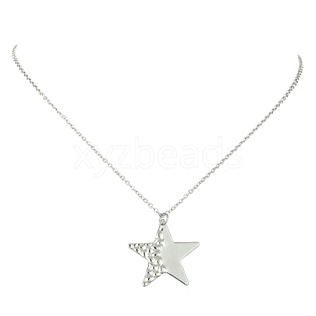 304 Stainless Steel Pendant Necklace for Women NJEW-JN04387-01-1