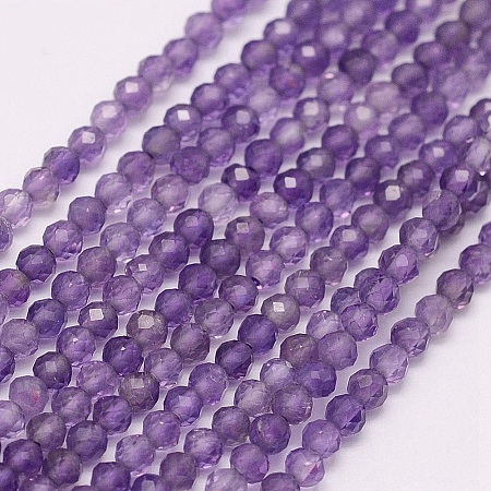 Natural Amethyst Beads Strands G-G663-17-4mm-01-1