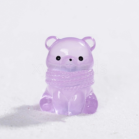 Luminous Resin Bear Miniature Ornaments PW-WGF682A-06-1