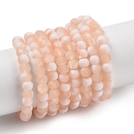 Frosted Crackle Glass Beads X1-GLAA-U001-4mm-M05-1
