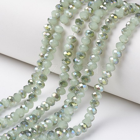 Electroplate Glass Beads Strands EGLA-A034-J8mm-S06-1