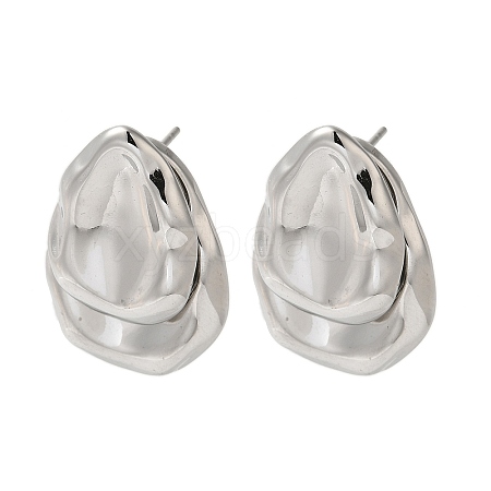 Titanium Steel Stud Earrings for Women EJEW-C110-07P-1