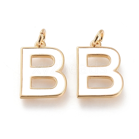 Brass Enamel Pendants KK-R139-04B-1