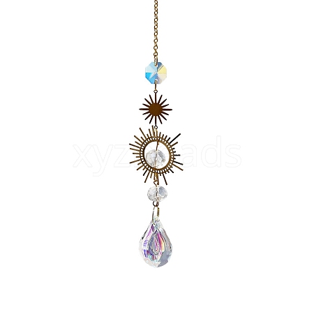 Crystal Glass Sun Catcher Pendant PW-WG88E45-03-1