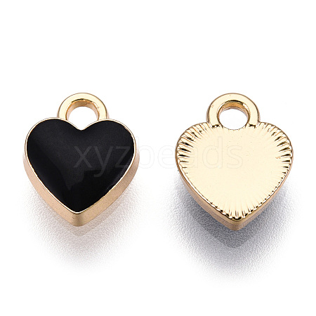 Light Gold Plated Alloy Charms X-ENAM-T009-01B-01-1