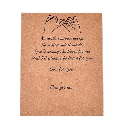 Kraft Paper Couple Bracelets Display Cards CDIS-T004-12-1