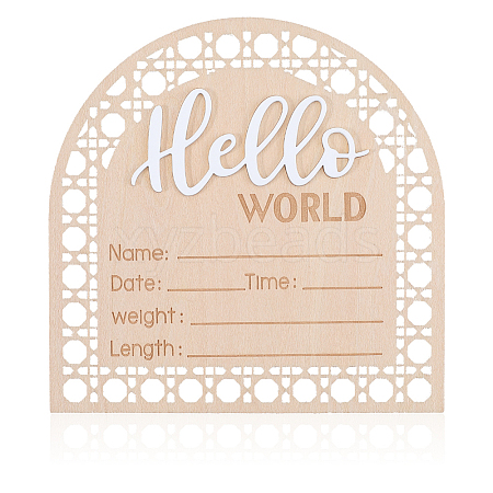 Wooden Baby Photo Props DJEW-WH0015-110A-1