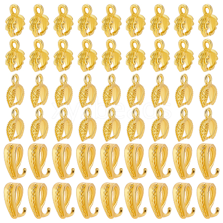 ARRICRAFT 150Pcs 3 Style Brass & Alloy Ice Pick Pinch Bails FIND-AR0004-74G-1