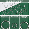 40Pcs 304 Stainless Steel Split Key Rings STAS-CY0001-01B-P-6