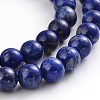 Natural Lapis Lazuli Round Bead Strands G-M230-02-6mm-1