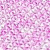 Spray Painted Transparent Glass Seed Beads SEED-T007-05C-2