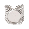 V-Shaped 304 Stainless Steel Cuff Ring Components SA-CBAC0DF-01D-P-2