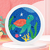 Tortoise Pattern DIY Diamond Painting Round Photo Frame Kit WG69413-01-1