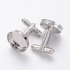 Brass Cuff Button X-KK-G175-N-1