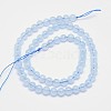 Natural Aquamarine Round Bead Strands G-M261-10-2