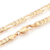 Brass Figaro Chain Necklaces and Bracelets Sets SJEW-N0039-01G-2