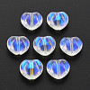 Electroplate Transparent Glass Beads GLAA-T022-24-B01-1