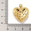 Rack Plating Brass Micro Pave Cubic Zirconia Pendants KK-C074-68G-3