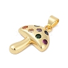 Brass Micro Pave Cubic Zirconia Pendants KK-A241-05G-2