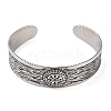 Viking Compass 304 Stainless Steel Open Cuff Bangles for Men BJEW-U001-01AS-2