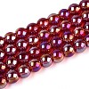 Electroplate Transparent Glass Beads Strands GLAA-T032-T6mm-AB20-1