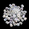 Electroplate Column Glass Beads EGLA-A043-02-AB12-1