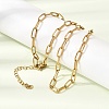 4MM 304 Stainless Steel Textured Paperclip Chain Necklaces for Man and Women SA-CBAB767-10G-1